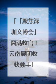 「聚焦深圳文博会」圆满收官！云南展团收获颇丰