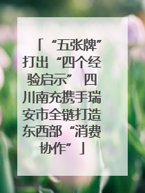 “五张牌”打出“四个经验启示” 四川南充携手瑞安市全链打造东西部“消费协作”