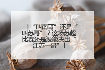 “叫南哥”还是“叫苏哥”？这场苏超比赛还是没能决出“江苏一哥”