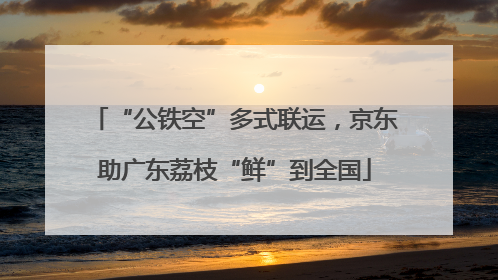 “公铁空”多式联运，京东助广东荔枝“鲜”到全国
