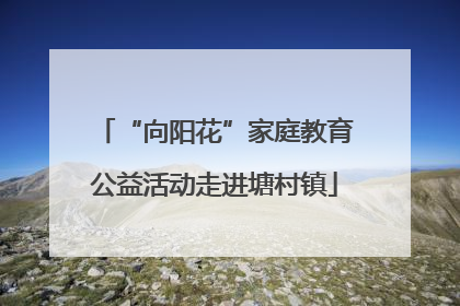 “向阳花”家庭教育公益活动走进塘村镇