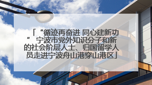 “循迹再奋进 同心建新功” 宁波市党外知识分子和新的社会阶层人士、归国留学人员走进宁波舟山港穿山港区