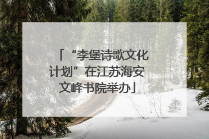 “李堡诗歌文化计划”在江苏海安文峰书院举办
