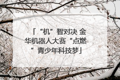 “机”智对决 金华机器人大赛“点燃”青少年科技梦