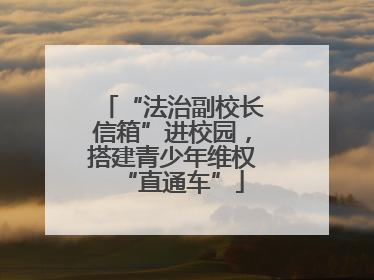 “法治副校长信箱”进校园，搭建青少年维权“直通车”