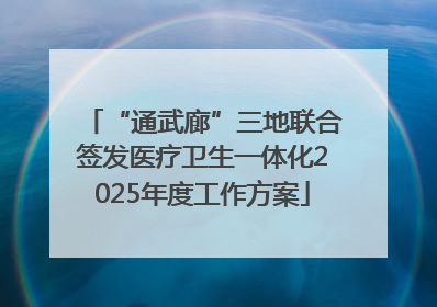 “通武廊”三地联合签发医疗卫生一体化2025年度工作方案