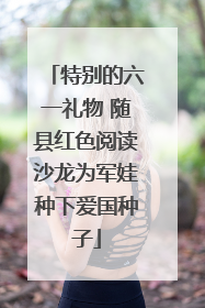 特别的六一礼物 随县红色阅读沙龙为军娃种下爱国种子