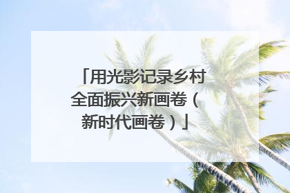 用光影记录乡村全面振兴新画卷（新时代画卷）