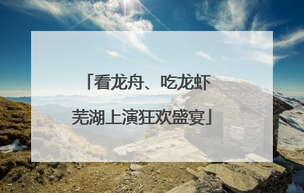 看龙舟、吃龙虾 芜湖上演狂欢盛宴
