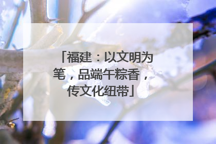 福建：以文明为笔，品端午粽香，传文化纽带