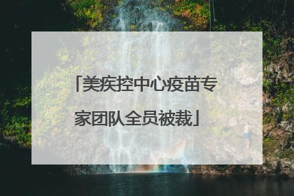 美疾控中心疫苗专家团队全员被裁
