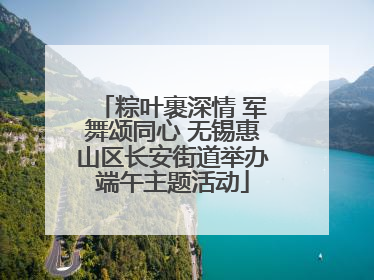 粽叶裹深情 军舞颂同心 无锡惠山区长安街道举办端午主题活动