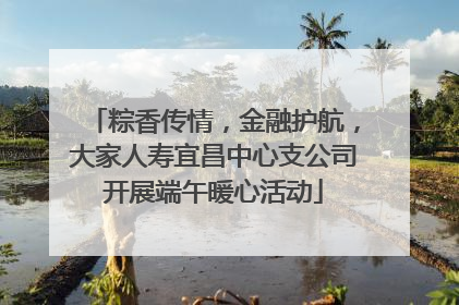 粽香传情，金融护航，大家人寿宜昌中心支公司开展端午暖心活动