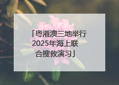 粤港澳三地举行2025年海上联合搜救演习