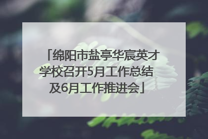 绵阳市盐亭华宸英才学校召开5月工作总结及6月工作推进会