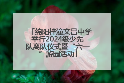 绵阳梓潼文昌中学举行2024级少先队离队仪式暨“六一”游园活动