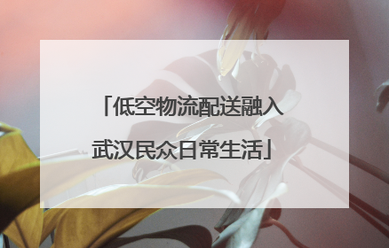 低空物流配送融入武汉民众日常生活