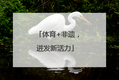 体育+非遗，迸发新活力