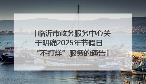 临沂市政务服务中心关于明确2025年节假日“不打烊”服务的通告