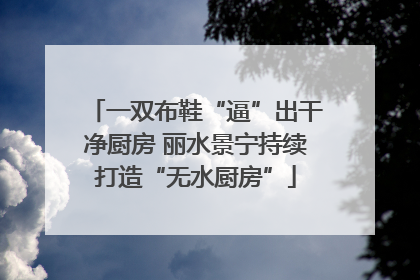 一双布鞋“逼”出干净厨房 丽水景宁持续打造“无水厨房”