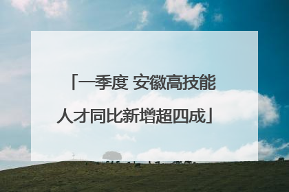一季度 安徽高技能人才同比新增超四成