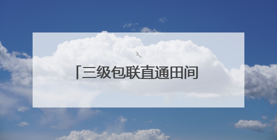 三级包联直通田间 科技赋能乡村振兴