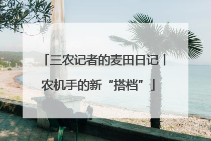 三农记者的麦田日记丨农机手的新“搭档”
