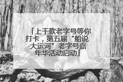 上千款老字号等你打卡，第五届“船说·大运河”老字号嘉年华活动启动