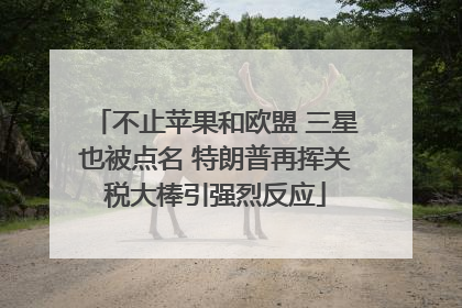 不止苹果和欧盟 三星也被点名 特朗普再挥关税大棒引强烈反应