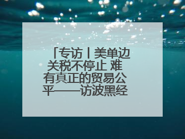 专访丨美单边关税不停止 难有真正的贸易公平——访波黑经济学家伊戈尔