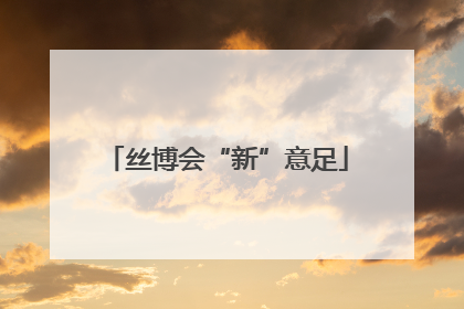 丝博会“新”意足