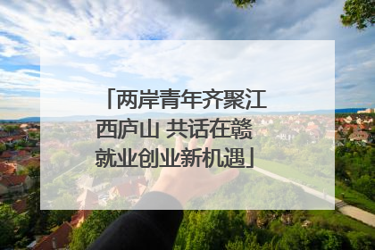 两岸青年齐聚江西庐山 共话在赣就业创业新机遇