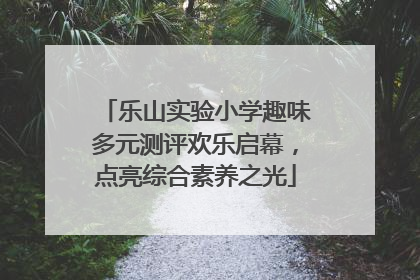 乐山实验小学趣味多元测评欢乐启幕，点亮综合素养之光