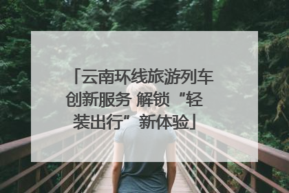 云南环线旅游列车创新服务 解锁“轻装出行”新体验