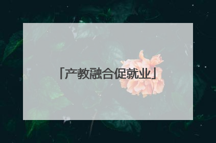 产教融合促就业