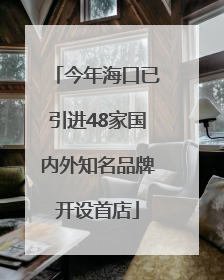 今年海口已引进48家国内外知名品牌开设首店