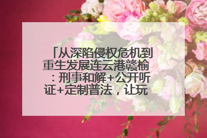 从深陷侵权危机到重生发展连云港赣榆：刑事和解+公开听证+定制普法，让玩具公司回到正轨