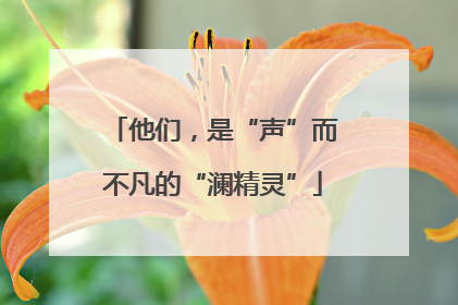 他们，是“声”而不凡的“澜精灵”