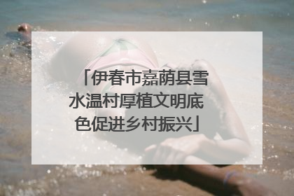 伊春市嘉荫县雪水温村厚植文明底色促进乡村振兴