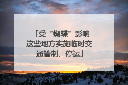 受“蝴蝶”影响 这些地方实施临时交通管制、停运