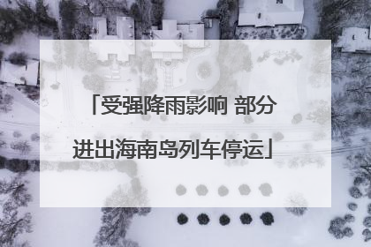 受强降雨影响 部分进出海南岛列车停运