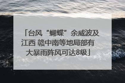 台风“蝴蝶”余威波及江西 赣中南等地局部有大暴雨阵风可达8级