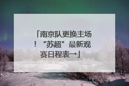 南京队更换主场！“苏超”最新观赛日程表→