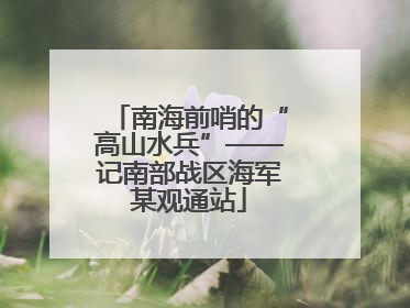 南海前哨的“高山水兵”——记南部战区海军某观通站
