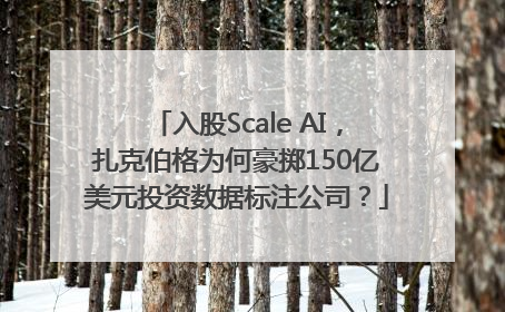 入股Scale AI，扎克伯格为何豪掷150亿美元投资数据标注公司？