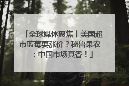 全球媒体聚焦丨美国超市蓝莓要涨价？秘鲁果农：中国市场真香！