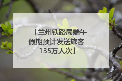 兰州铁路局端午假期预计发送旅客135万人次