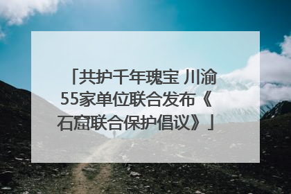 共护千年瑰宝 川渝55家单位联合发布《石窟联合保护倡议》