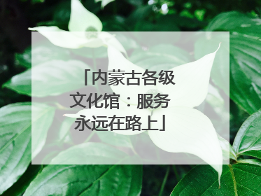 内蒙古各级文化馆：服务永远在路上