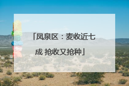 凤泉区：麦收近七成 抢收又抢种
